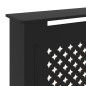 vidaXL Cubierta para radiador MDF negro 205 cm vidaXL Cubierta para radiador MDF negro 205 cm