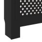 vidaXL Cubierta para radiador MDF negro 205 cm vidaXL Cubierta para radiador MDF negro 205 cm