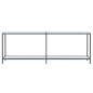vidaXL Mesa consola vidrio templado blanco 220x35x75,5 cm vidaXL Mesa consola vidrio templado blanco 220x35x75,5 cm