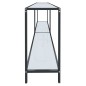 vidaXL Mesa consola vidrio templado blanco 220x35x75,5 cm vidaXL Mesa consola vidrio templado blanco 220x35x75,5 cm