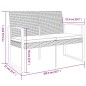 vidaXL Banco jardín 2 plazas cojines PP aspecto de ratán gris oscuro vidaXL Banco jardín 2 plazas cojines PP aspecto de ratán gris oscuro