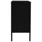 vidaXL Aparador de acero y vidrio templado negro 75x35x70 cm vidaXL Aparador de acero y vidrio templado negro 75x35x70 cm