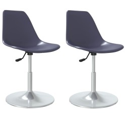vidaXL Sillas de comedor giratorias 2 unidades PP lila
