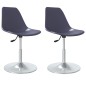 vidaXL Sillas de comedor giratorias 2 unidades PP lila vidaXL Sillas de comedor giratorias 2 unidades PP lila