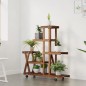 vidaXL Soporte de flores con ruedas madera maciza abeto 95x25x101 cm vidaXL Soporte de flores con ruedas madera maciza abeto 95x25x101 cm