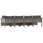 vidaXL Set de muebles de jardín 4 pzas y cojines ratán sintético gris vidaXL Set de muebles de jardín 4 pzas y cojines ratán sintético gris