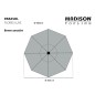 Madison Sombrilla Flores Luxe redonda 300 cm crudo 