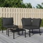 vidaXL Silla de jardín acero con cojines gris 76x76x79 cm vidaXL Silla de jardín acero con cojines gris 76x76x79 cm