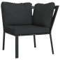 vidaXL Silla de jardín acero con cojines gris 76x76x79 cm vidaXL Silla de jardín acero con cojines gris 76x76x79 cm