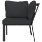 vidaXL Silla de jardín acero con cojines gris 76x76x79 cm vidaXL Silla de jardín acero con cojines gris 76x76x79 cm