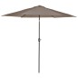 Madison Sombrilla Tenerife redonda gris taupe 300 cm Madison Sombrilla Tenerife redonda gris taupe 300 cm