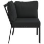 vidaXL Silla de jardín acero con cojines gris 76x76x79 cm vidaXL Silla de jardín acero con cojines gris 76x76x79 cm