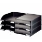 Leitz Cajonera de bandejas para papeles Plus negro Leitz Cajonera de bandejas para papeles Plus negro