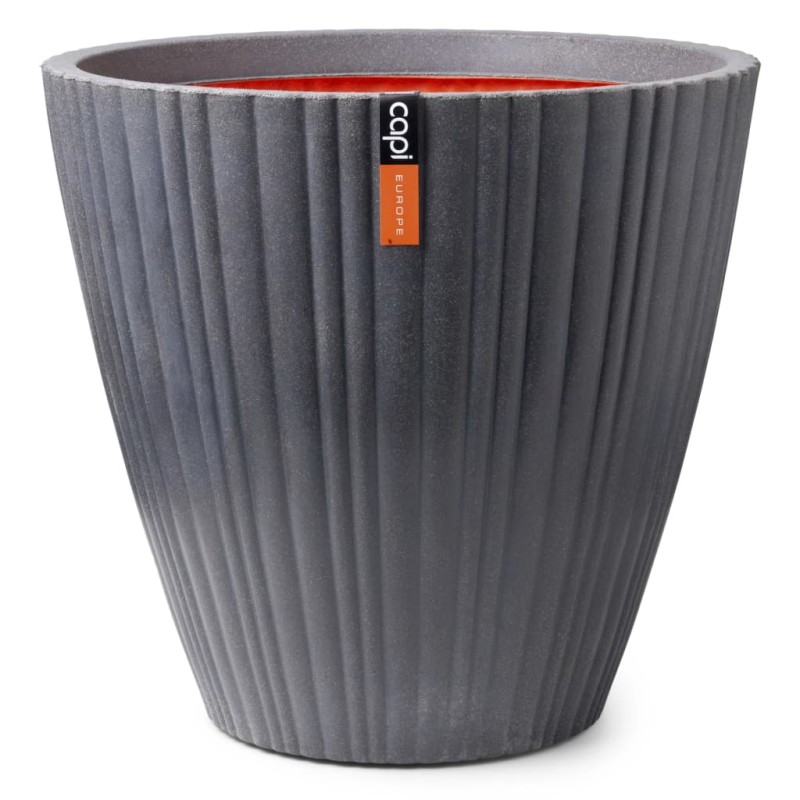 Capi Jarrón cónico Urban Tube gris oscuro 55x52 cm Capi Jarrón cónico Urban Tube gris oscuro 55x52 cm