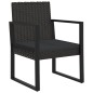 vidaXL Silla de jardín con cojín ratán sintético negro vidaXL Silla de jardín con cojín ratán sintético negro