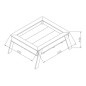 AXI Mesa de cultivo de siembra Linda marrón y blanco AXI Mesa de cultivo de siembra Linda marrón y blanco