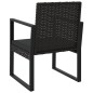 vidaXL Silla de jardín con cojín ratán sintético negro vidaXL Silla de jardín con cojín ratán sintético negro