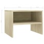 vidaXL Mesita de noche madera contrachapada roble sonoma 40x30x30 cm