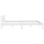 vidaXL Estructura de cama madera maciza de pino blanca 150x200 cm vidaXL Estructura de cama madera maciza de pino blanca 150x200 cm