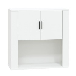 vidaXL Armario de pared madera contrachapada blanco 80x33x80 cm