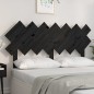 vidaXL Cabecero de cama madera maciza de pino negro 151,5x3x81 cm vidaXL Cabecero de cama madera maciza de pino negro 151,5x3x81 cm