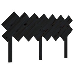 vidaXL Cabecero de cama madera maciza de pino negro 151,5x3x81 cm