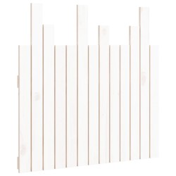 vidaXL Cabecero de cama pared madera maciza pino blanco 82,5x3x80 cm