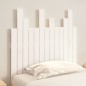 vidaXL Cabecero de cama pared madera maciza pino blanco 82,5x3x80 cm