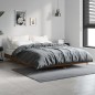 vidaXL Estructura de cama madera contrachapada marrón roble 135x190 cm