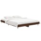 vidaXL Estructura de cama madera contrachapada marrón roble 135x190 cm