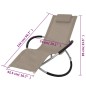 vidaXL Tumbona geométrica de jardín acero gris taupe vidaXL Tumbona geométrica de jardín acero gris taupe