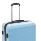 vidaXL Juego de maletas rígidas con ruedas trolley 3 piezas azul ABS vidaXL Juego de maletas rígidas con ruedas trolley 3 piezas azul ABS