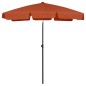 vidaXL Sombrilla de playa terracota 180x120 cm vidaXL Sombrilla de playa terracota 180x120 cm