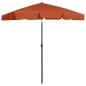 vidaXL Sombrilla de playa terracota 180x120 cm vidaXL Sombrilla de playa terracota 180x120 cm