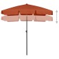 vidaXL Sombrilla de playa terracota 180x120 cm vidaXL Sombrilla de playa terracota 180x120 cm