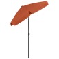 vidaXL Sombrilla de playa terracota 180x120 cm vidaXL Sombrilla de playa terracota 180x120 cm