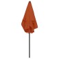 vidaXL Sombrilla de playa terracota 180x120 cm vidaXL Sombrilla de playa terracota 180x120 cm