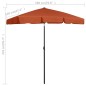 vidaXL Sombrilla de playa terracota 180x120 cm vidaXL Sombrilla de playa terracota 180x120 cm