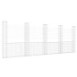 vidaXL Cesta de gaviones forma de U 5 postes de hierro 500x20x200 cm vidaXL Cesta de gaviones forma de U 5 postes de hierro 500x20x200 cm