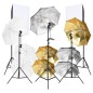 vidaXL Kit de estudio fotográfico 9 pzas con set de luces y softboxes vidaXL Kit de estudio fotográfico 9 pzas con set de luces y softboxes