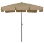 vidaXL Sombrilla de playa taupe 200x125 cm vidaXL Sombrilla de playa taupe 200x125 cm