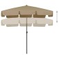 vidaXL Sombrilla de playa taupe 200x125 cm vidaXL Sombrilla de playa taupe 200x125 cm