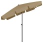 vidaXL Sombrilla de playa taupe 200x125 cm vidaXL Sombrilla de playa taupe 200x125 cm