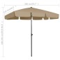 vidaXL Sombrilla de playa taupe 200x125 cm vidaXL Sombrilla de playa taupe 200x125 cm