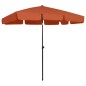 vidaXL Sombrilla de playa terracota 200x125 cm vidaXL Sombrilla de playa terracota 200x125 cm