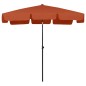 vidaXL Sombrilla de playa terracota 200x125 cm vidaXL Sombrilla de playa terracota 200x125 cm
