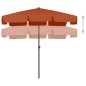 vidaXL Sombrilla de playa terracota 200x125 cm vidaXL Sombrilla de playa terracota 200x125 cm