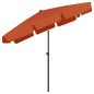 vidaXL Sombrilla de playa terracota 200x125 cm vidaXL Sombrilla de playa terracota 200x125 cm