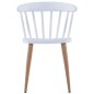 vidaXL Sillas de comedor 2 unidades plástico blanco vidaXL Sillas de comedor 2 unidades plástico blanco