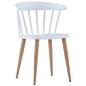 vidaXL Sillas de comedor 2 unidades plástico blanco vidaXL Sillas de comedor 2 unidades plástico blanco